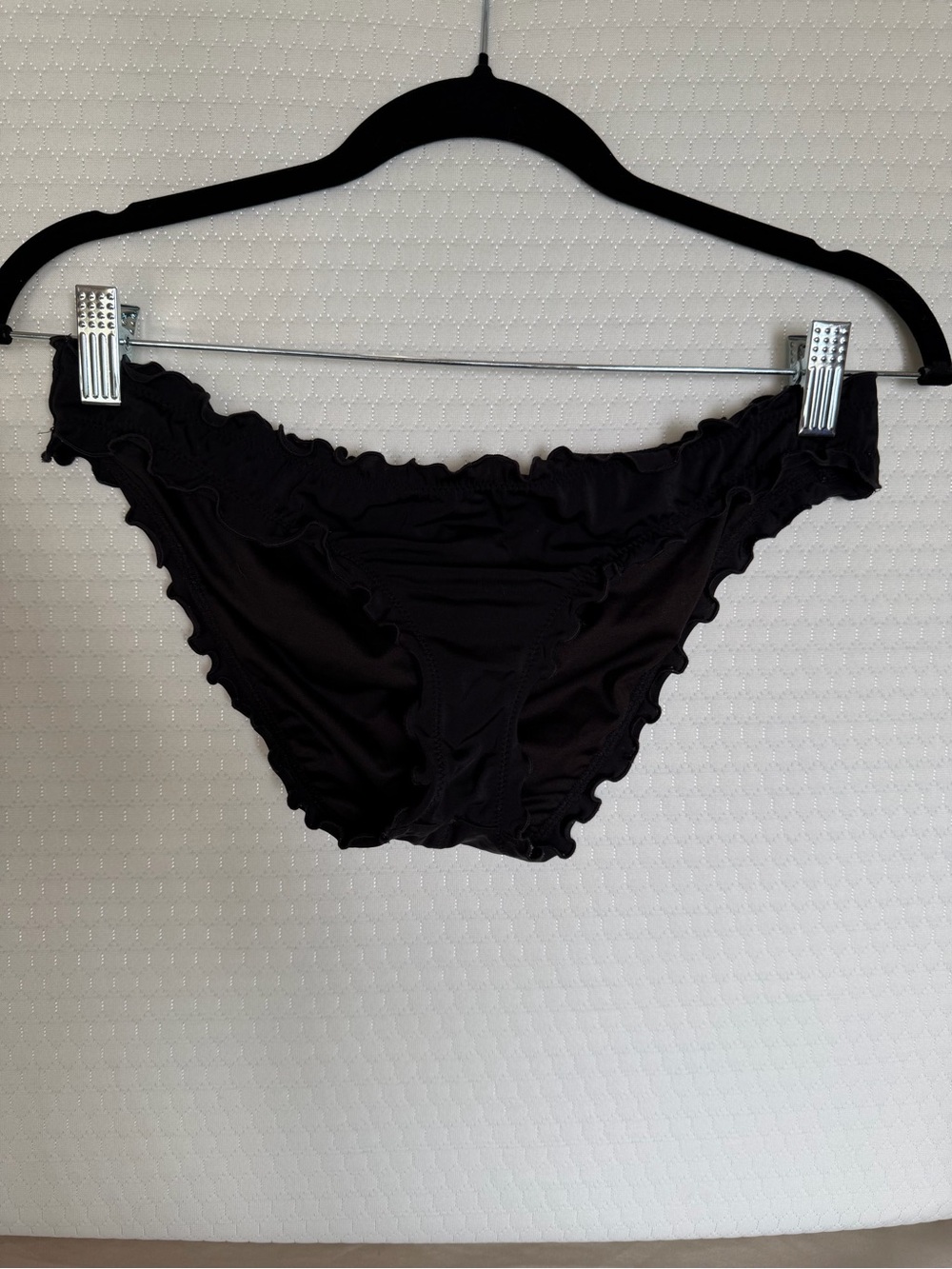 Victoria's Secret Black Ruffle Bikini Bottoms